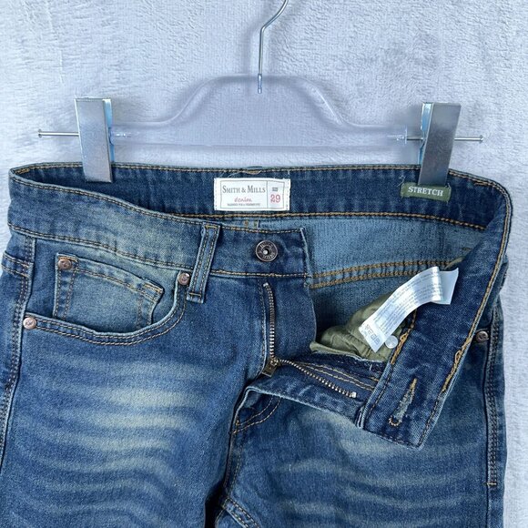 Smith & Mills Slim Straight Jeans Denim Tailored Fit Womens Blue Size 29 - Picture 4 of 10